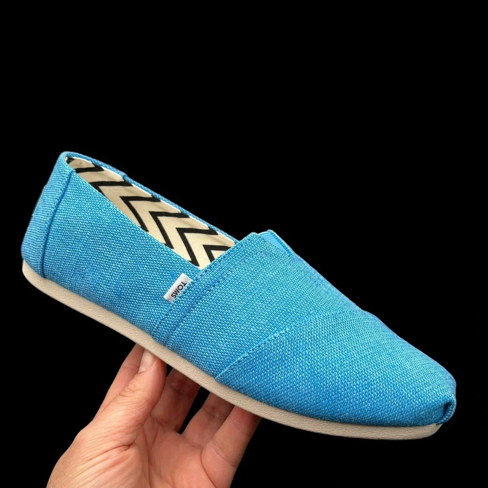 Toms Alpargata Women's Slip on Casual Shoes‎ Size 8 Blue Lightweight Comfort